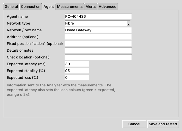 Agent tab